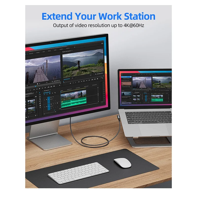 【B74A】Data Cable VR Streaming Cable 10GB High-Speed Transmission Elbow Smart Device Fast Charging Type-C 5M