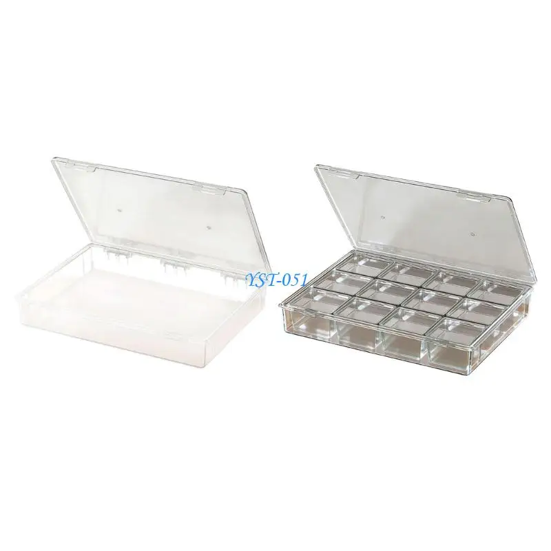 E15A Clear Rectangle Organizers For Crafts Jewelry And Stationery Items Delicate Size