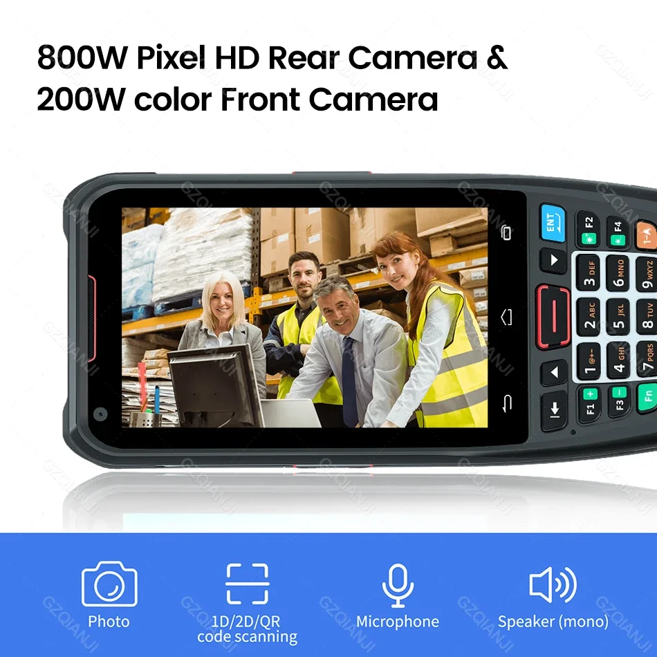 4G Handheld PDA Android 10 Barcode QR 1D 2D Scanner With Keyboard POS Terminal NFC Reader Data Collector WiFi 4G Bluetooth GPS