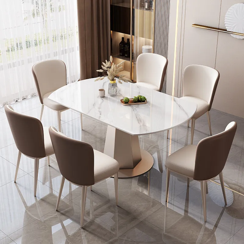 Coffee Kitchen Dining Table Restaurant Marble Center Luxury Modern Dining Table Designer Chairs Muebles Living Room Furniture