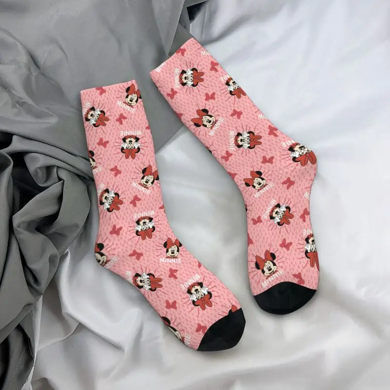 Calcetines divertidos de Minnie Mouse con estampado fresco personalizado para hombres y mujeres calcetines elásticos de verano Otoño Invierno