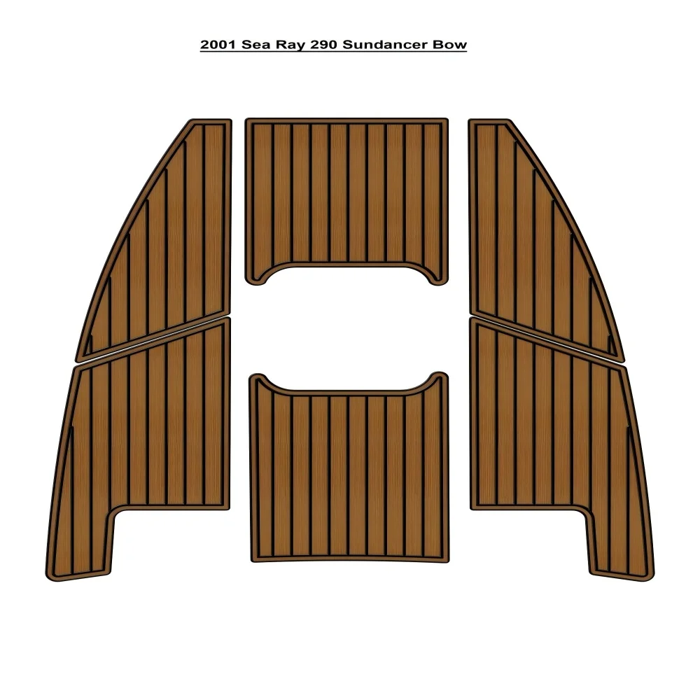 

2001 Sea Ray 290 Sundancer Bow Pad Boat EVA Foam Faux Teak Deck Floor Mat SeaDek MarineMat Style Self Adhesive