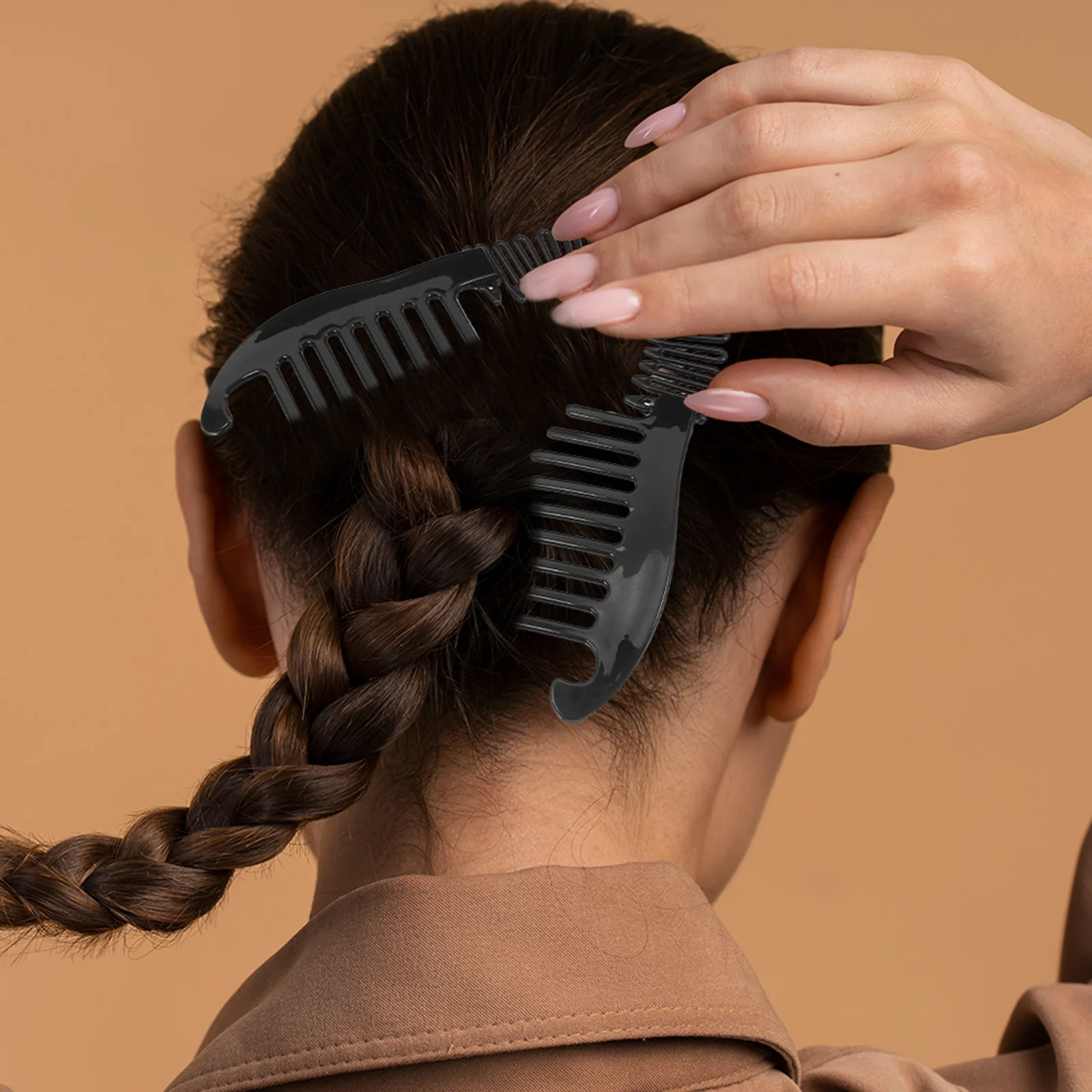 

4 шт., пластиковые гибкие блокирующие зажимы-бананы, легкая безопасная ручка, инструмент для укладки для женщин, мини-заколки-бананы, двусторонние