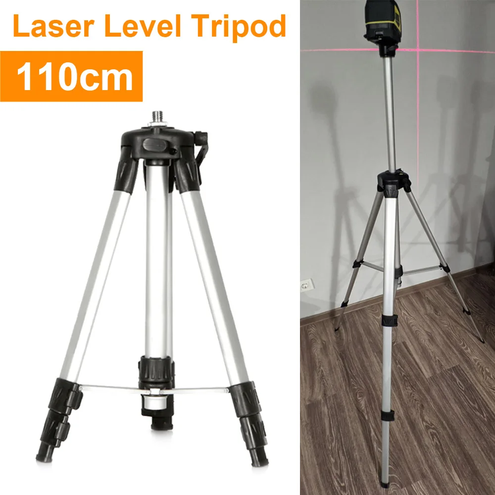 

New 37cm-100cm Adjustable Metal Aluminum Tripod Stand Holder for Laser Level Alloy Stand Tripod Building Construction Tools