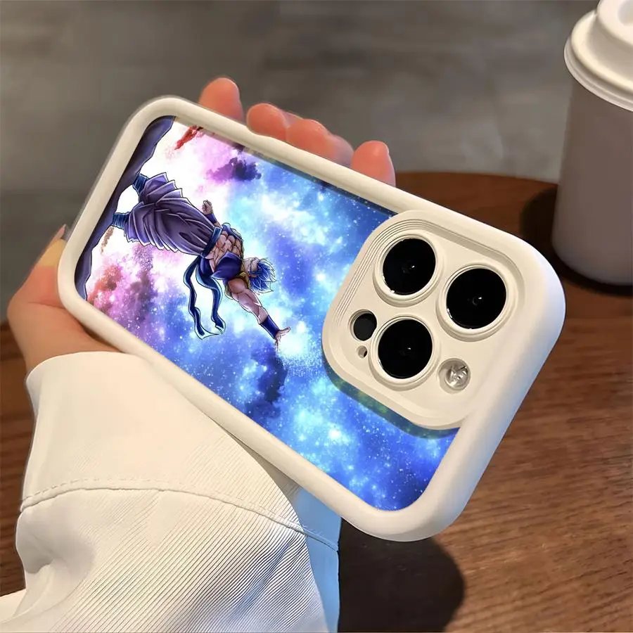 Custodia morbida per iPhone XR 13 12 11 Pro Max XS Max 16e 15 16 14 Plus 17 Air Dragon Ball Son Goku Vegeta Beerus