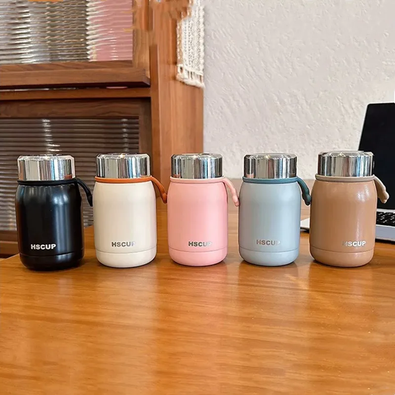 220ml Fashion Mini Stainless Steel 304 Vacuum Flask Portable Pocket Coffee Tea Thermos Mug Travel Tumbler