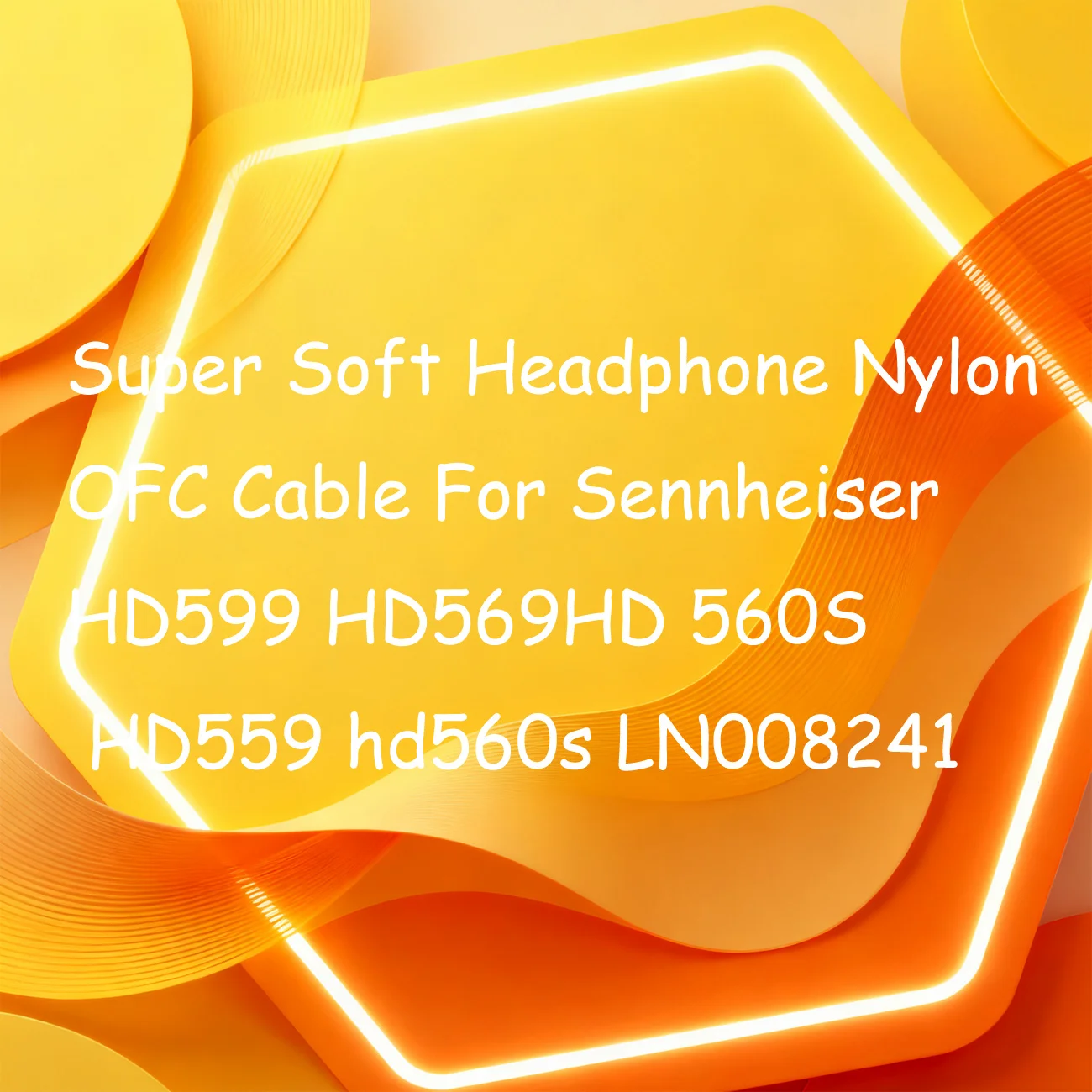 

Super Soft Headphone Nylon OFC Cable For Sennheiser HD599 HD569 HD 560S HD559 hd560s LN008241