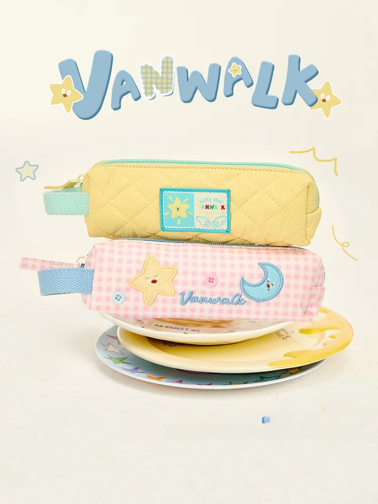 vanwalk-ラッキースターオリジナル新学期ガイド-ペンケース-学生文具-シンプルデザイン-ペンホルダー-女の子用