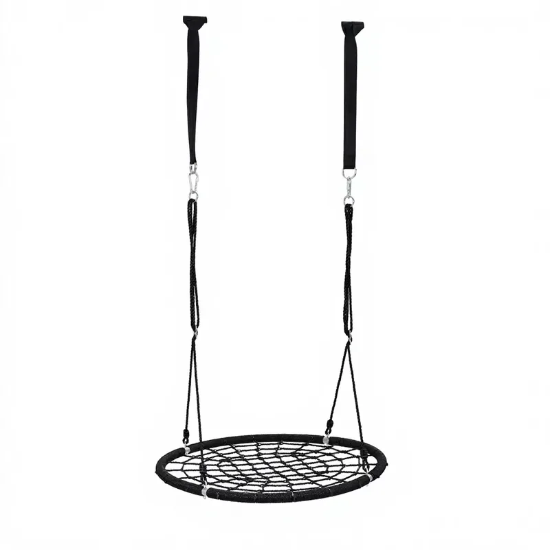 Metal Single Swing Set for Kids Outdoor Playground Equipment Durable Steel Frame Garden Toy for Children Backyard Fun
