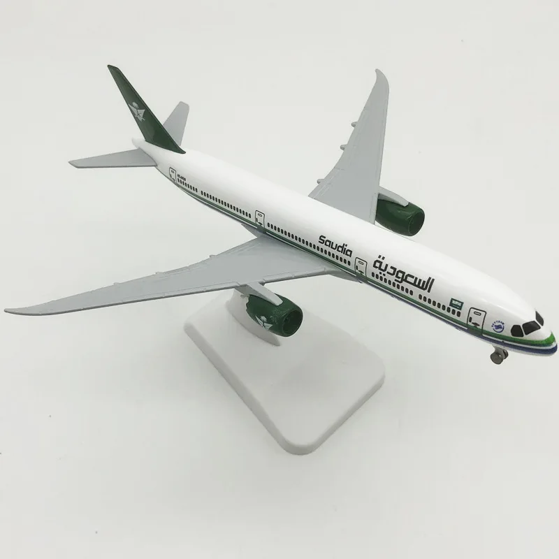 19cm Alloy Metal Saudi Arabian AIR B787 Airlines Boeing 787 Airways Diecast Airplane Model Plane Aircraft w Landing Gears Wheels