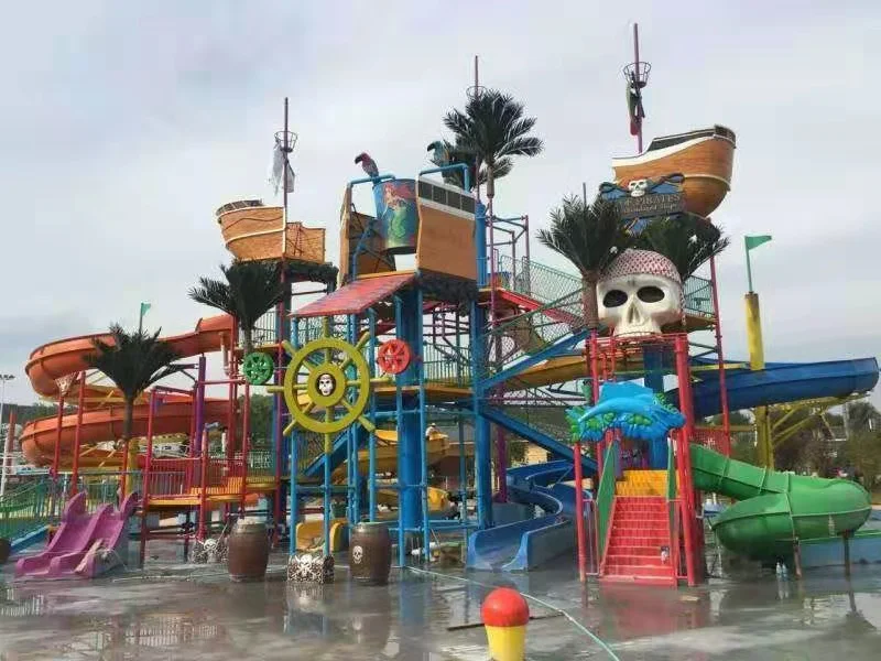 Profesjonalne, duże, zewnętrzne, dziecięce urządzenia do parków wodnych, z włókna szklanego, zjeżdżalnie Tongxin TX05233, zaprojektowane do zabawy dzieci.