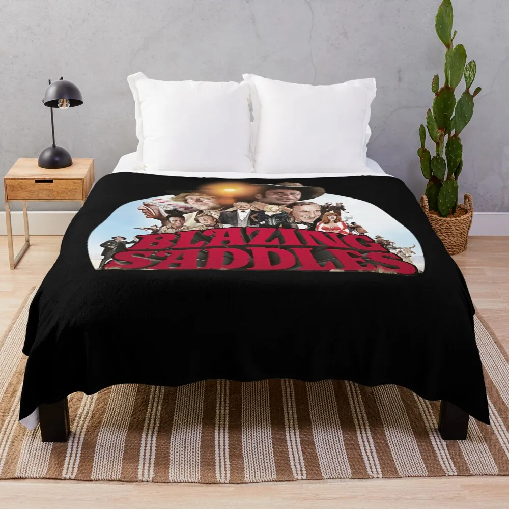 

Cowboy Movie Retro Throw Blanket Warm Napping Blanket for Office Couch Bed