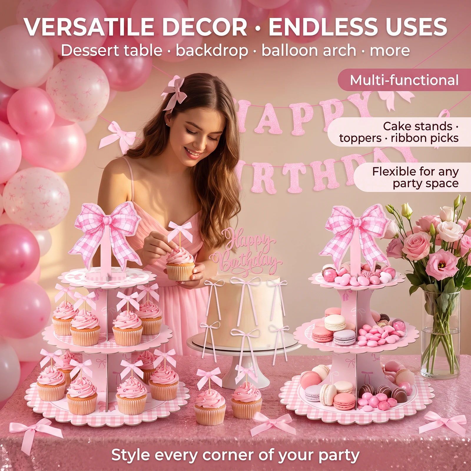 Kit di Decorazioni a Tema Comp - Dessert Table Backdrop recensione e prezzo