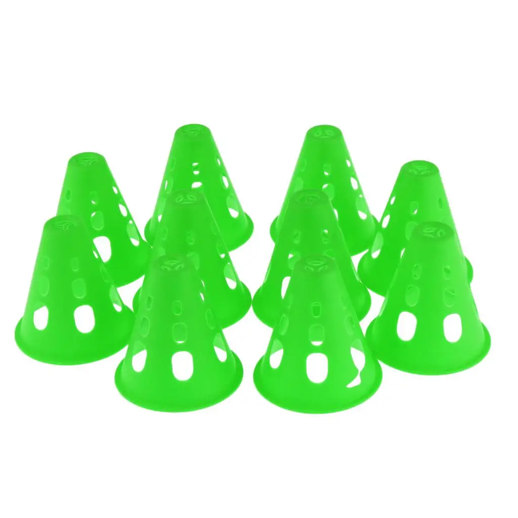 3-6pack 10pcs Mini Windproof Sport Training Traffic Road Cones Green