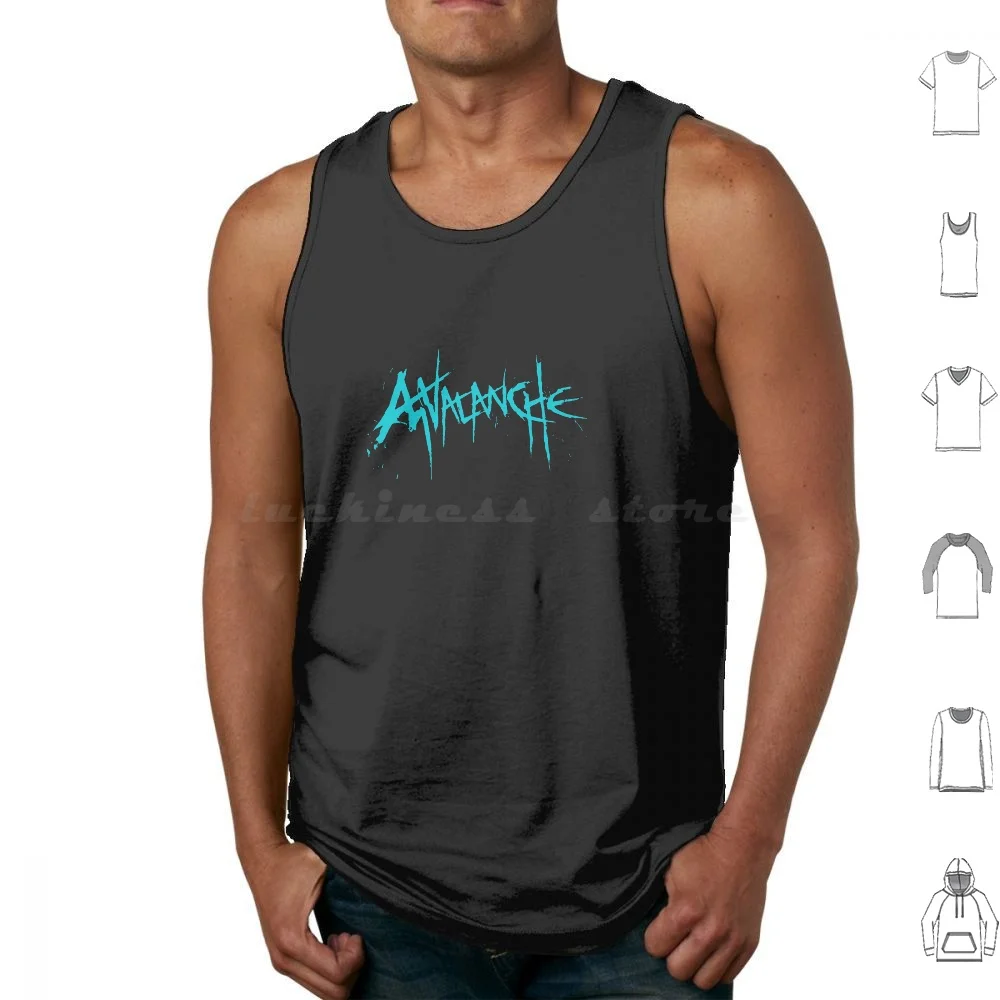 Avalanche Neon Light Blue Tank Tops Vest Sleeveless Ffvii Ffvii Remake Avalanche Cloud Final Fantasy
