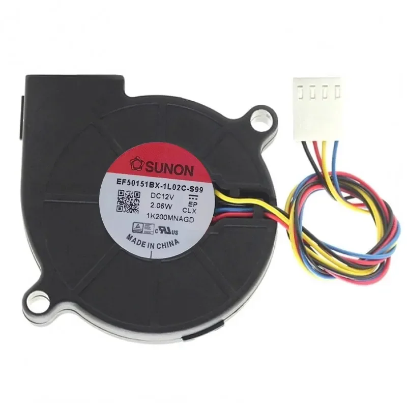 New Built-in EF50151BX-1L02C-S99 12V 2.06W 5015 5CM Turbo Cooling Fan for Electronic Devices