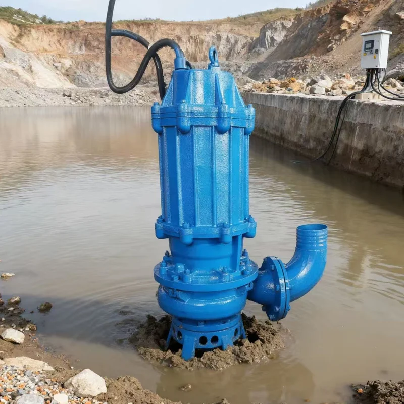 Pompa di aspirazione sommergibile per sabbia per acque luride da 7,5 cavalli, pompa per fango ad alta concentrazione