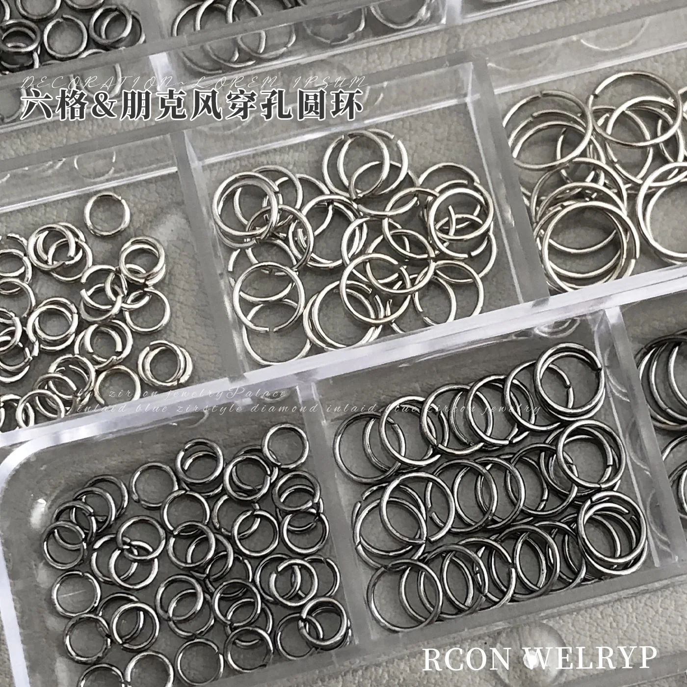 6 شبكات مزيج فاسق ثقب دائرة مستديرة مثقوبة حلقة الأبيض K بندقية سبائك سوداء مسمار الراين زينة مانيكير السحر