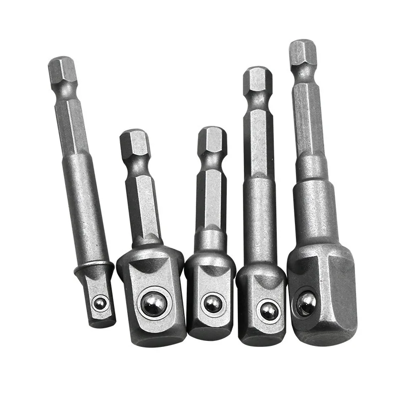 Hexagon Handle to Square Head Socket Adapter Small 1/4 3/8 1/2 Inch Air Blower Electric Socket Connection Conversion Rod