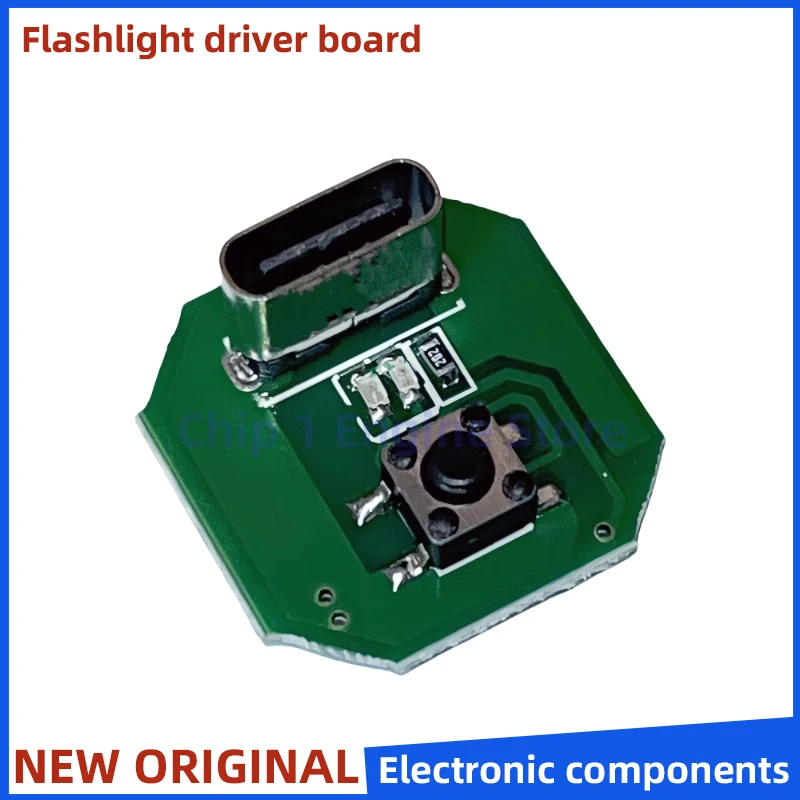 2PCS Strong flashlight driver board DIY circuit board Type-C charging port integrated charging and discharging module