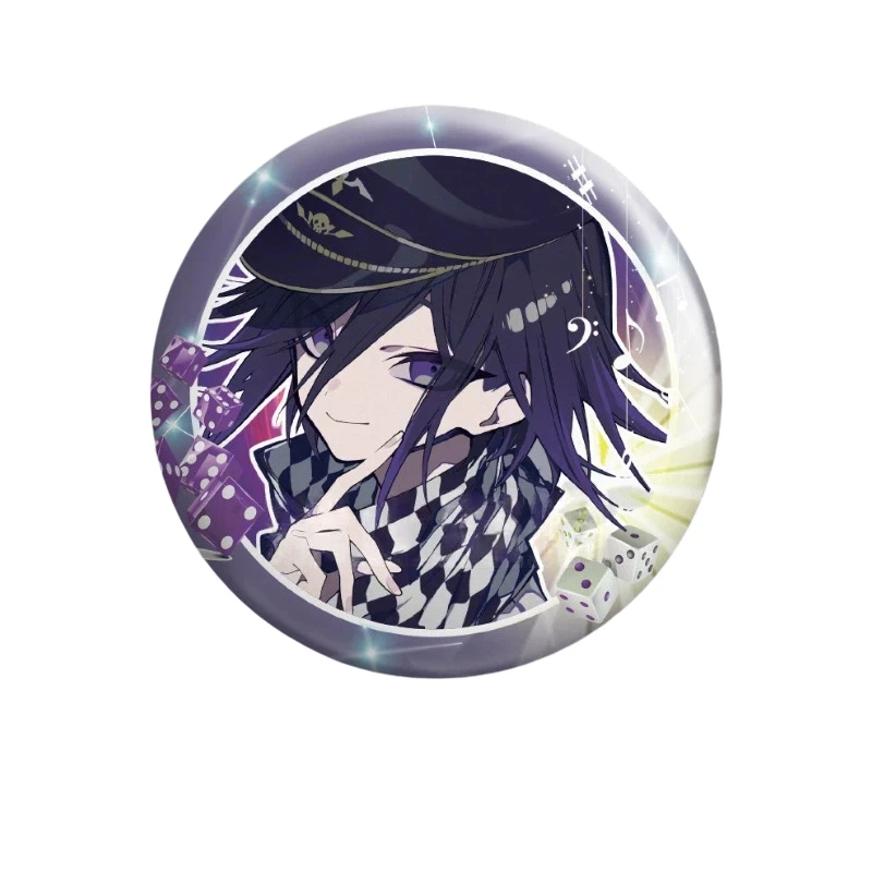 Danganronpa Figure Nagito Komaeda Metal Badges Nagito Komaeda Ornament Pins Junko Enoshima Brooch Toy Anime Peripherals Gift
