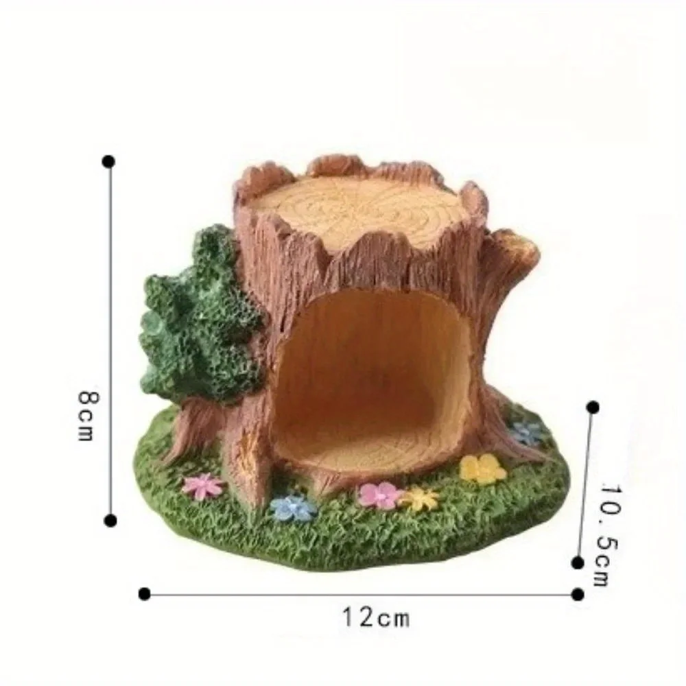 Miniatur Dekorasi Meja Resin Lubang Pohon Hutan Ajaib untuk Dekorasi Rumah Kantor, Ornamen Kerajinan Terinspirasi Alam, dan Ide Hadiah