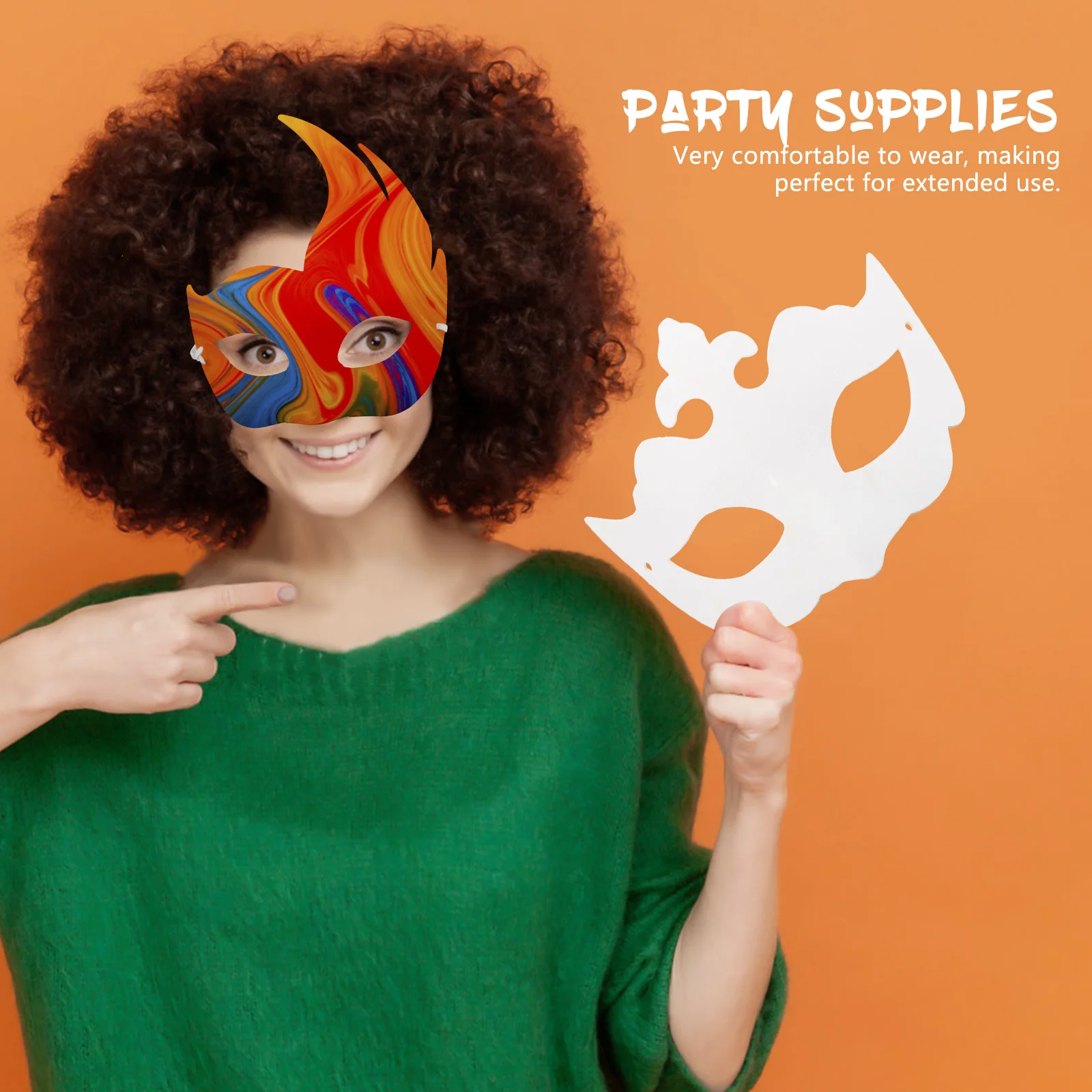 

10pcs Blank Masks Diy Party Blank Masks Craft For Halloween Cosplay Party Masquerade Unpainted Mask Bulk Decorations