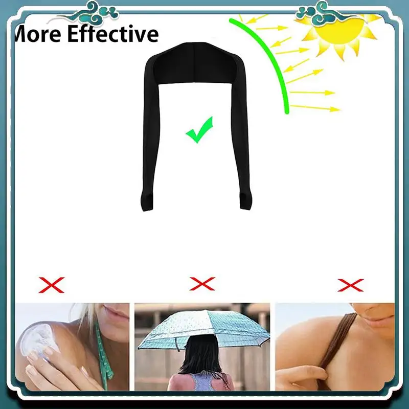 

Reliable 3Pairs Cooling Shawl Arm Sleeves Sun Protection Shawl Golf Shawl Anti-UV Arm Sleeves With Finger Hole For Cycling
