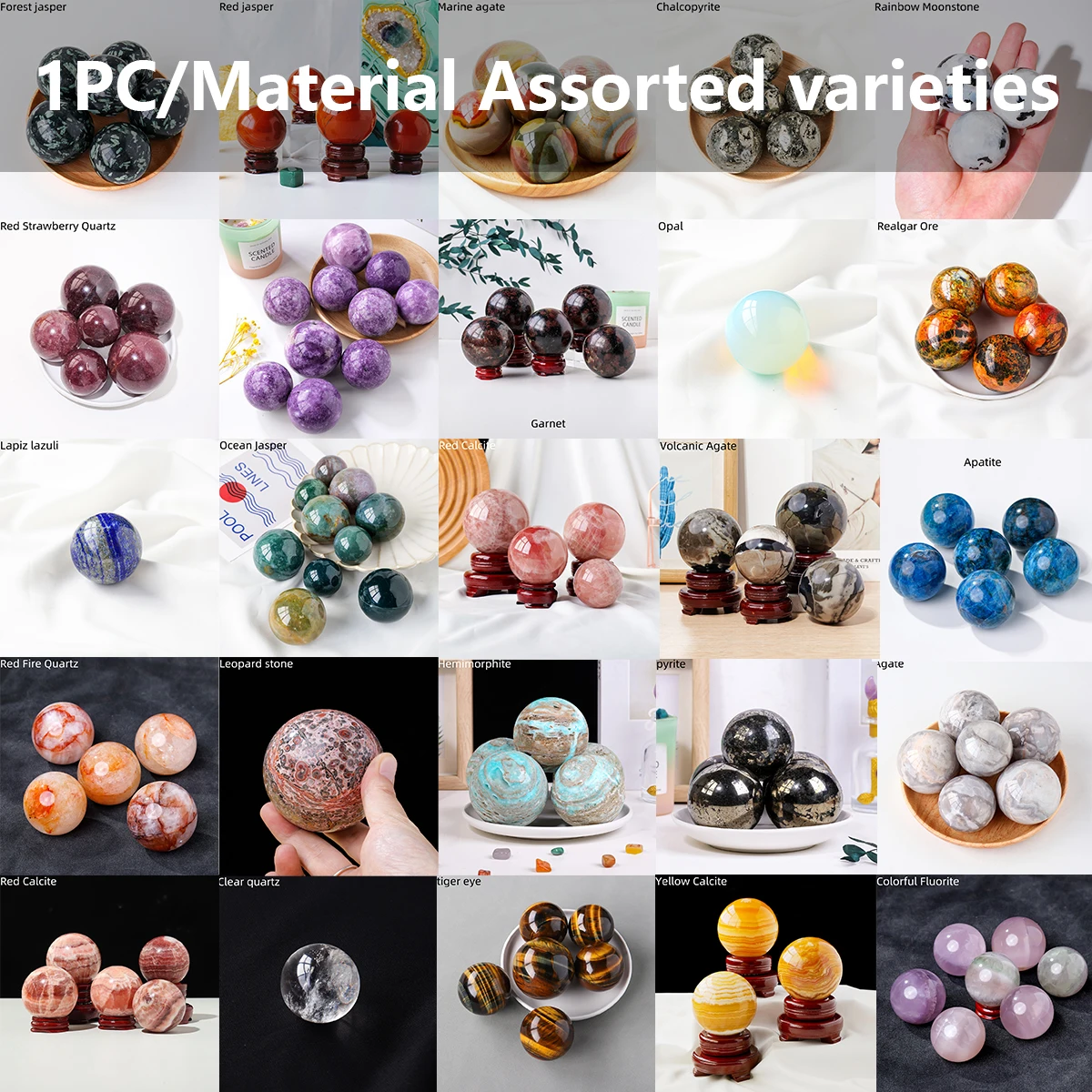 1 قطعة عرض المنزل الكريستال الطبيعي مصقول الكرة منضدية هدية احتفالية عيد الميلاد ديكور المنزل عشاق زخرفة ديكور فريد #4