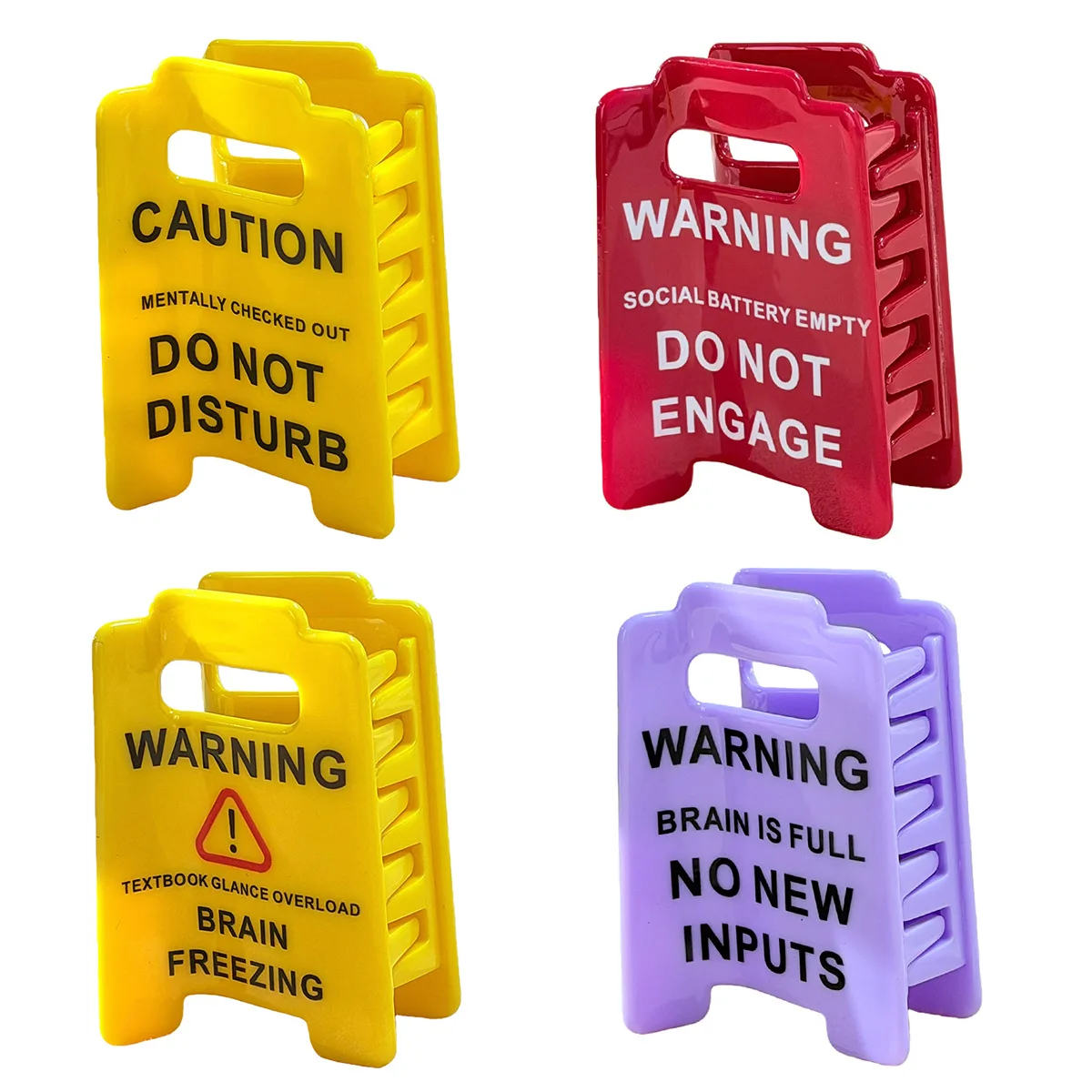 Plastic Warning Sign Grab Clip Personalized Creative Design Ponytail Hairpin Back of The Head Shark Clip Hair Style Accessories