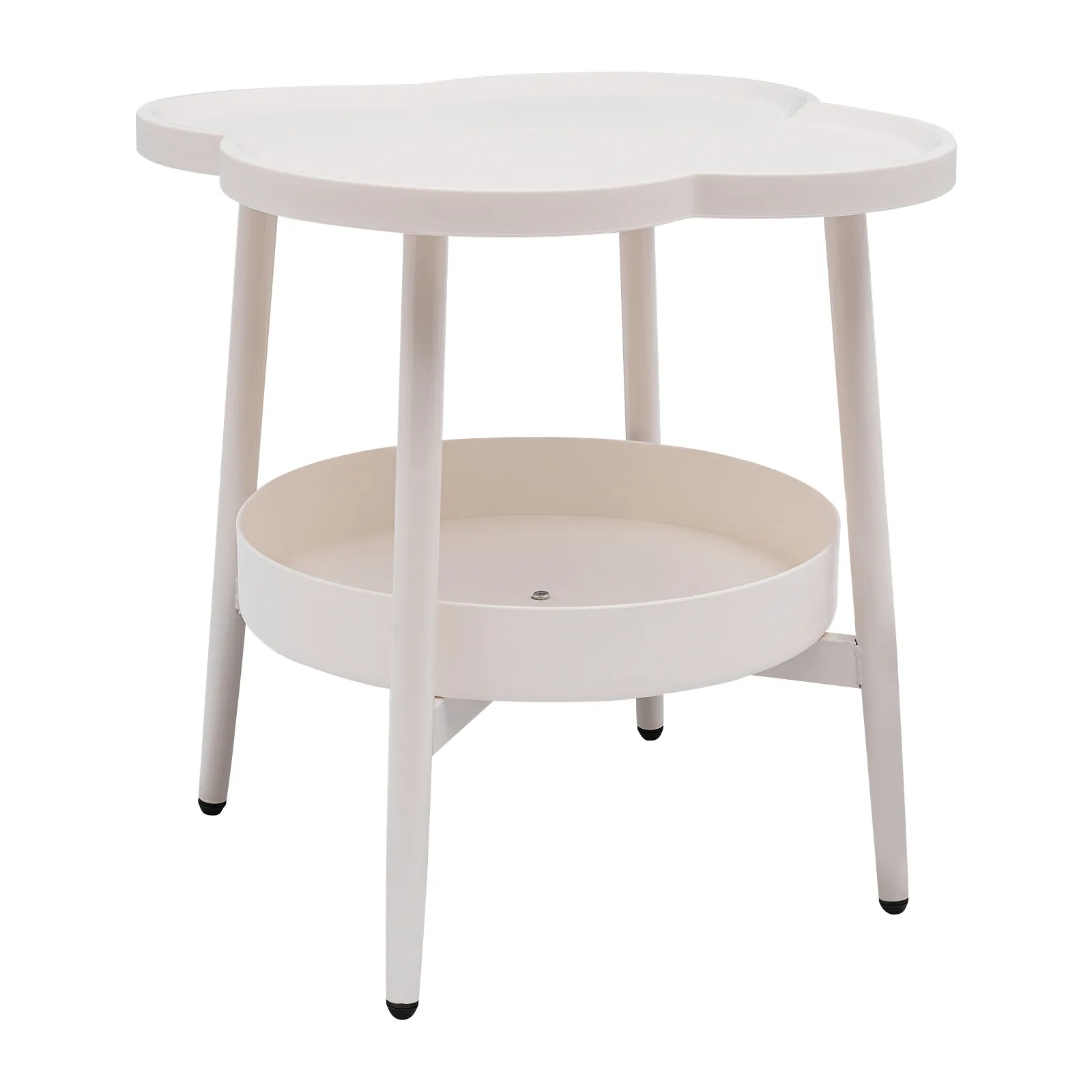 طاولة نهاية حديثة مقاس 19.7 بوصة من Café Tables مع طاولة جانبية للأريكة مقاومة للماء للتخزين بطبقة مزدوجة لغرفة المعيشة #6