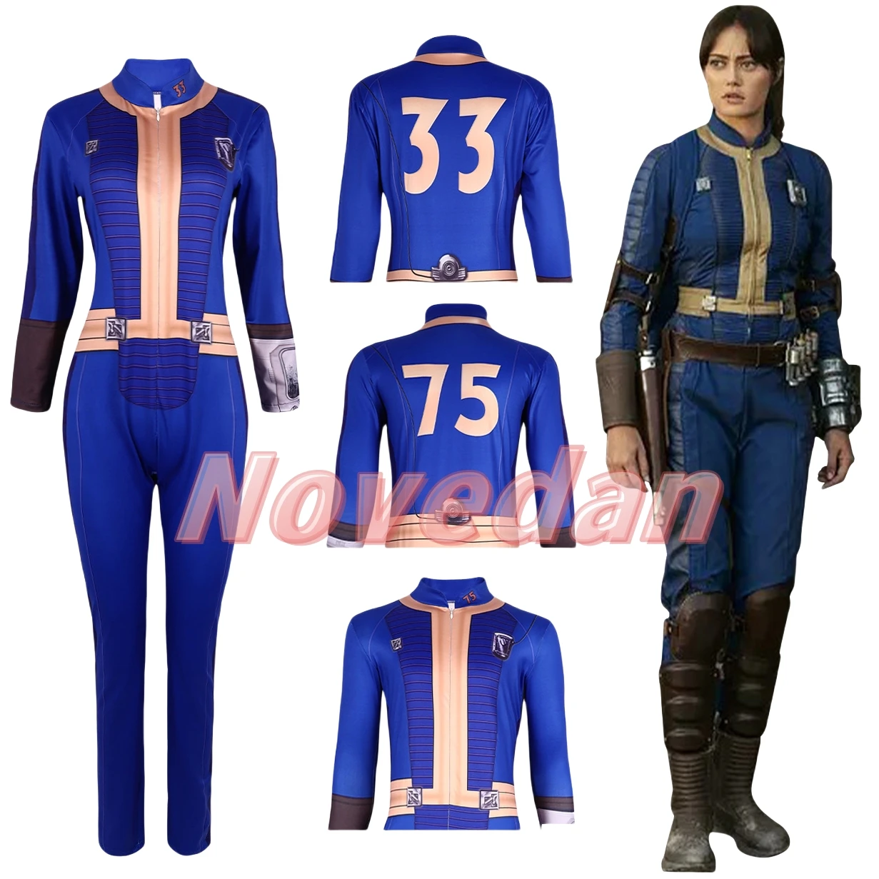 

Vault Fallout Lucy 33 Cosplay TV Fall Game Out Cosplay Jumpsuit Bodysuit Roleplay Outfit Party Halloween Costume For Women Men