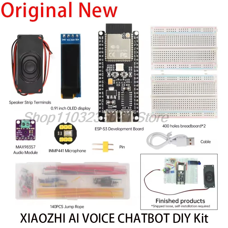 DIY 0.91 Inch OLED Display Xiaozhi Ai Intelligent Voice Machine Kit ESP32-S3 N16R8 WiFi Bluetooth Development Board Programming