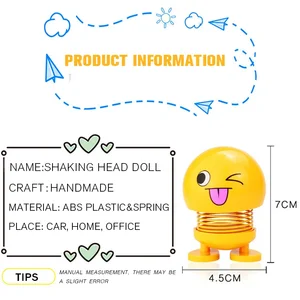 Creative funny shake head doll small ornaments beautiful interior doll car toys car decoration kawaii car accessories 12 Main Sales Slip of Abanar Head - №11