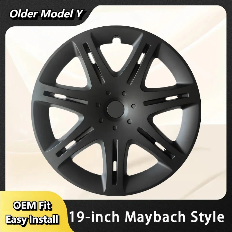 

4PCS Wheel Hub Cap Maybach Style For Tesla Old Model Y 19 Inch Hubcap Performance Replacement Wheel Full Rim Cover Accessorie