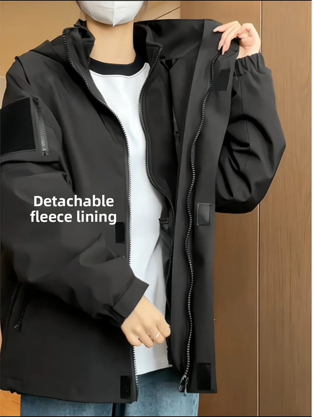 

Мужская куртка Bla Knight Magic Tape 3-в-1 для альпинизма: улучшенная модель для молодежи, осенняя коллекция