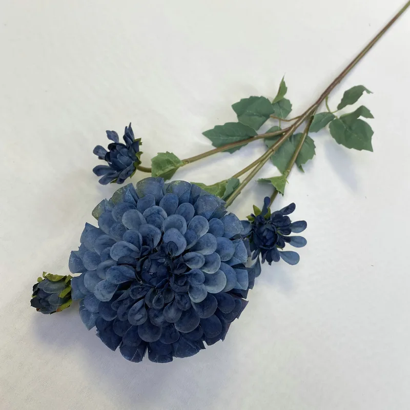 3 Stück Künstliche Seidenblumen Dahlie Hochzeitsdekoration Hintergrund-Layout Heimdekorationen Künstliche Dahlie Party Tisch Blumenarrangements – Detail 12