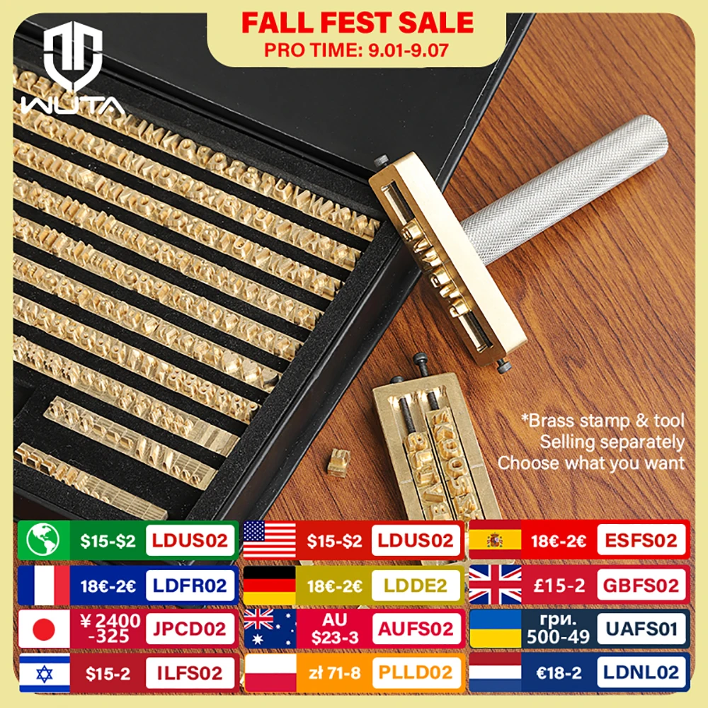 Rubber Date Stamp - WUTA Brass Stamps Letter Number Alphabet