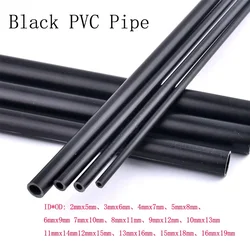 Black PVC Pipe Small Plastic pipe ID 2mm-16mm Garden Irrigation Hard Tube Aquarium Fish Tank Water Pipe Hoses Length 500mm