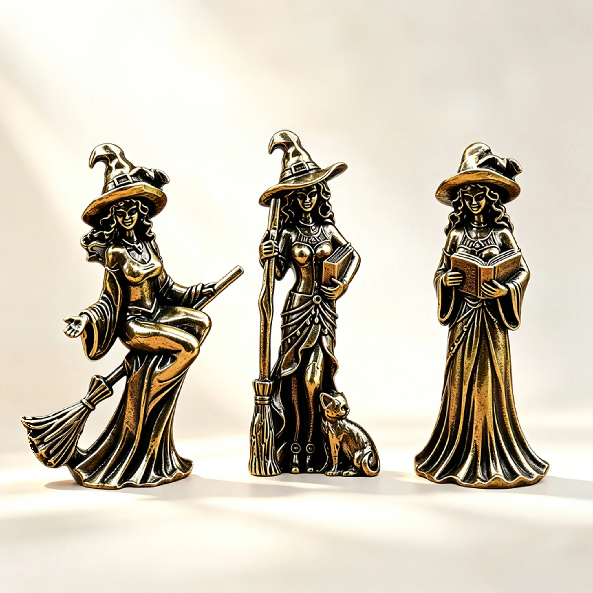 Figure Home Decor Broom Witch Magic Witch Piece Decoration Desktop Crafts Ornaments