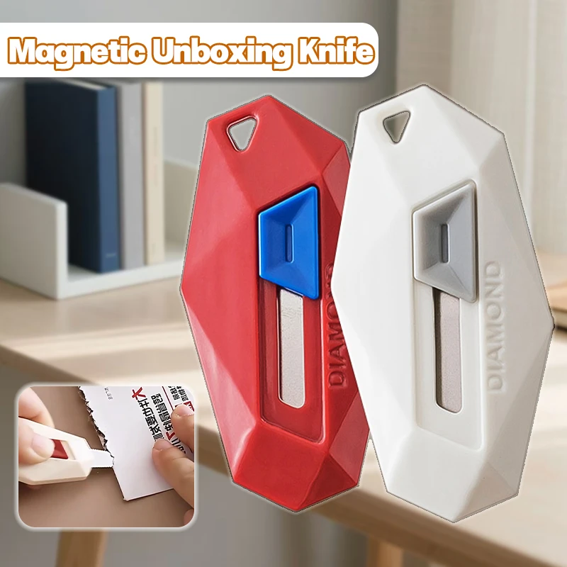 

Портативный нож для открывания коробок с мини-универсальным ножем для быстрого распаковки картона и упаковок Выдвижной курьерский нож