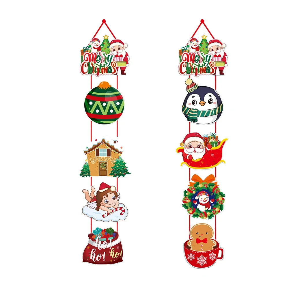 Christmas Wall Hanging Christmas Door Hanging For Amusement Parks Reusable Christmas Decoration Sturdy Paper Material