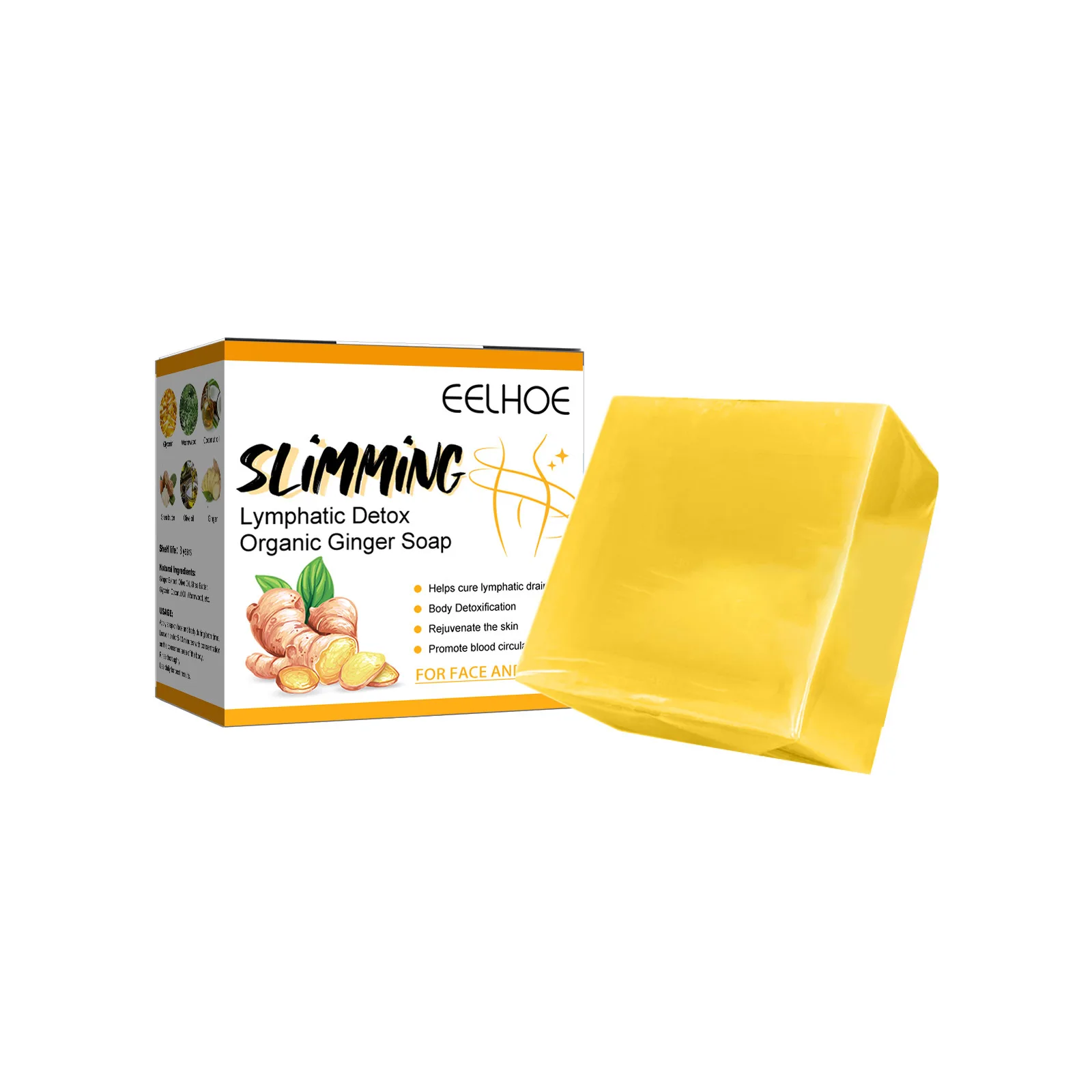 Ginger slimming soap cleansing skin tightening abdomen firming skin slimming shaping soap Body Cleansers Scrubs Bodys Treatments