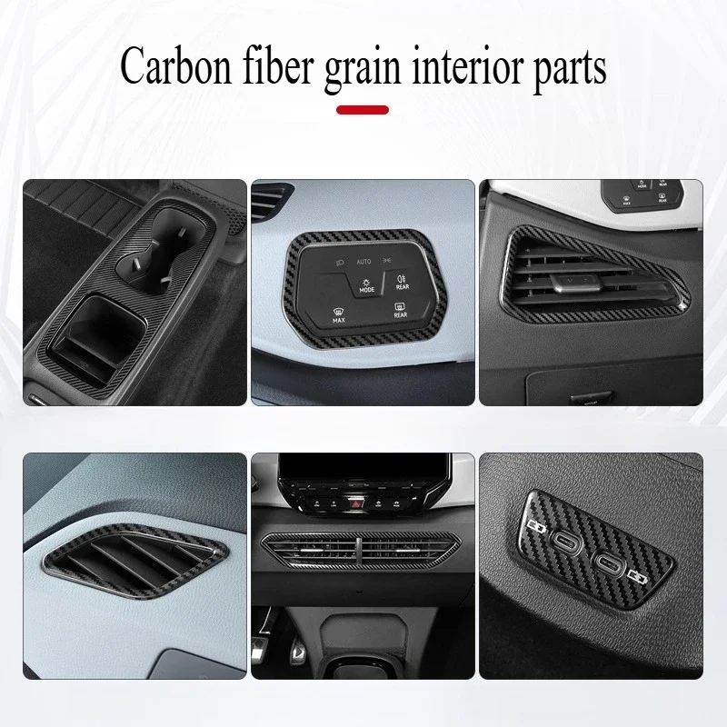 Picture 4: For 2021-2024 VW ID3 Central Control Water Cup Decorative Panel Protective Frame Patch Interior Modification Special Accessories