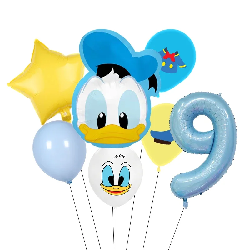 Cartoon Donald Nummer Eend Daisy Aluminium Film Ballon Set Bolvormige DIY Verjaardag Arrangement Feestdecoratie Ballonnen Kawaii