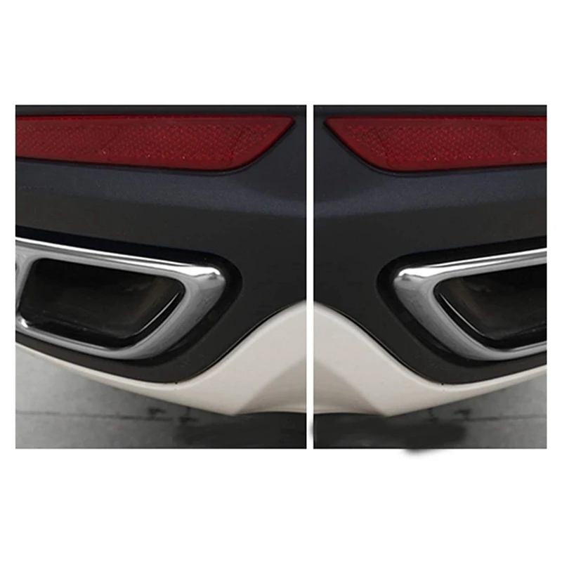 Car Rear Dual Exhaust Muffler End Pipe Stickers Cover Trims Accessories For Ford Mondeo/Fusion Sedan 2013-2020