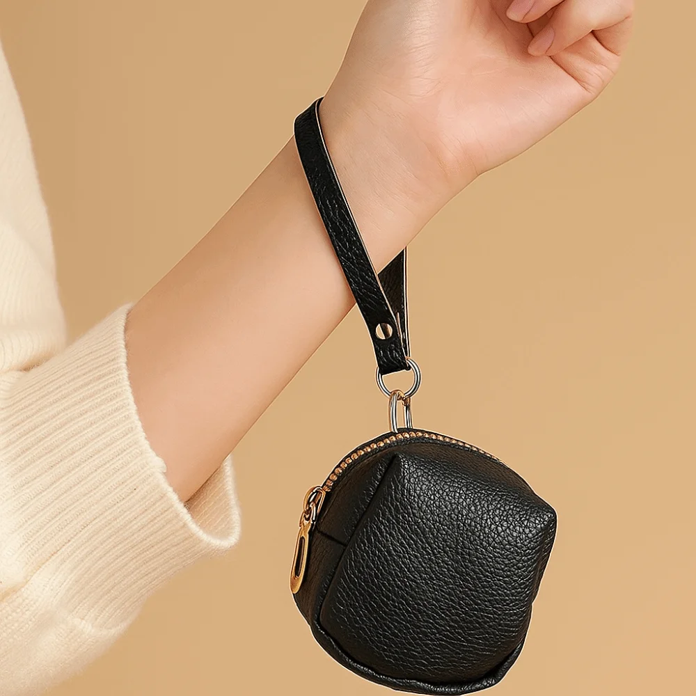 

Soft Leather Car Key Bag Elegant Luxury Mini Storage Bag Lipstick Organizer Multifunctional Small Coin Purse Daily