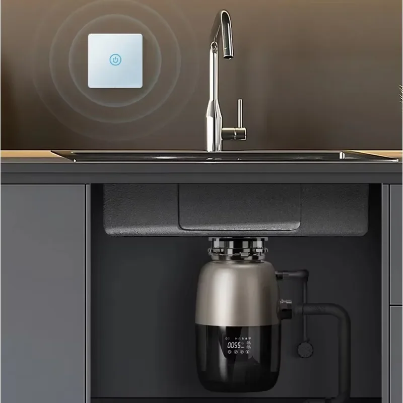 750 Watt Stainless Steel Electric Garbage Disposal Machine Household Continuous Food Processor Kitchen Sink Waste Processor DC