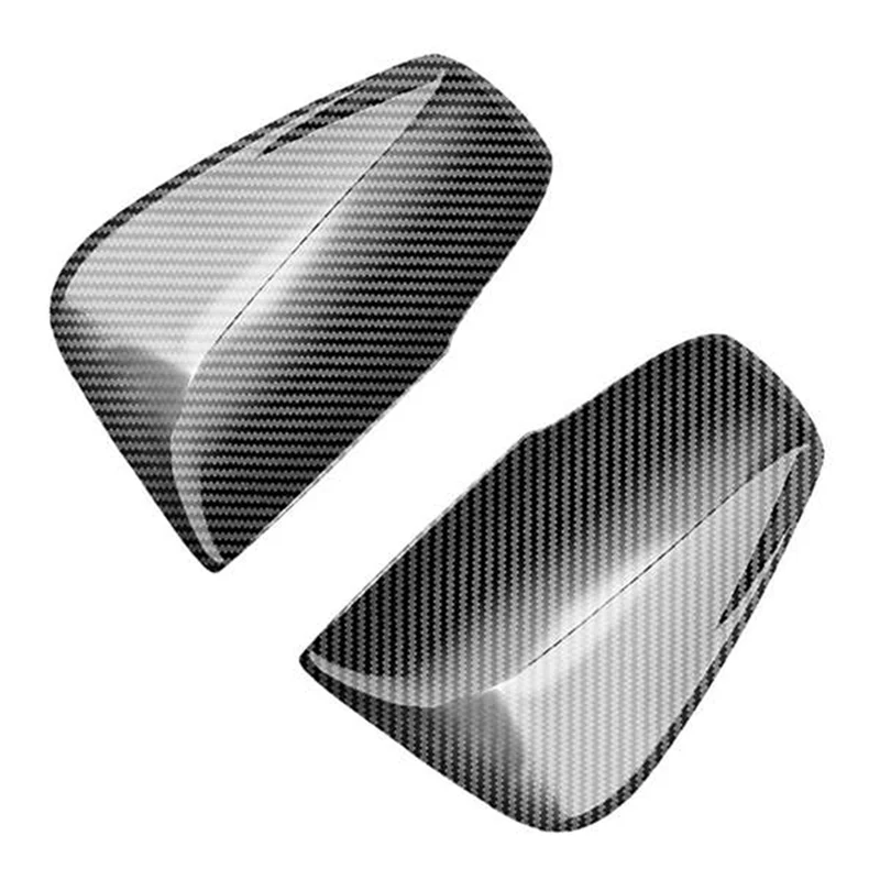 Car Carbon Fiber Rearview Side Glass Mirror Cover Trim Frame Side Mirror Caps for Toyota Alphard 2015-2020