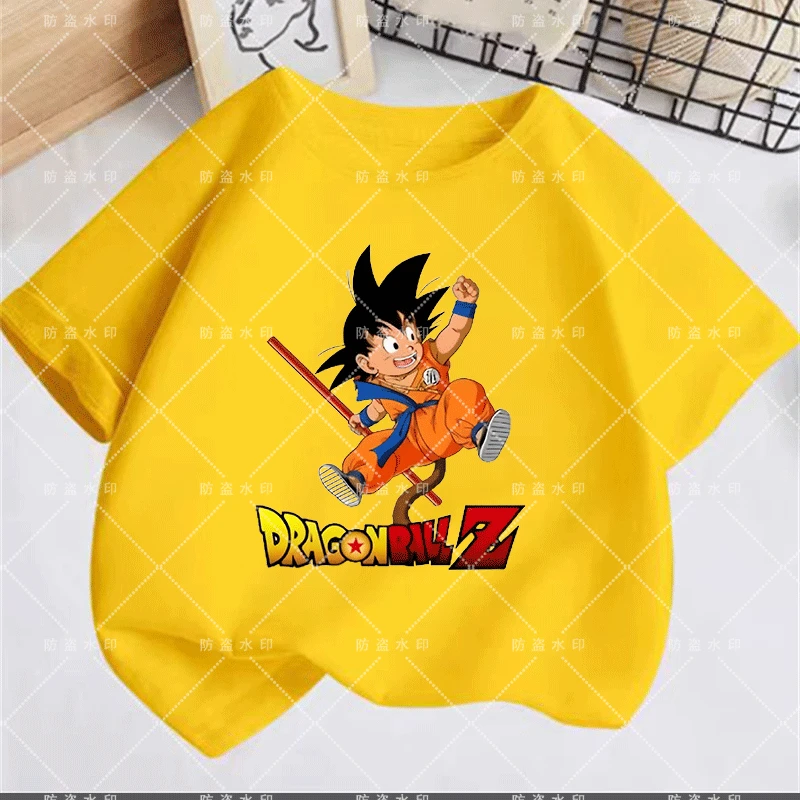 Dragon-Ball Z T-Shirt dla dzieci Kawaii zabawny letni Cartoon T-Shirt dla chłopców dziewczęce ubrania dla dzieci Z krótkimi rękawami